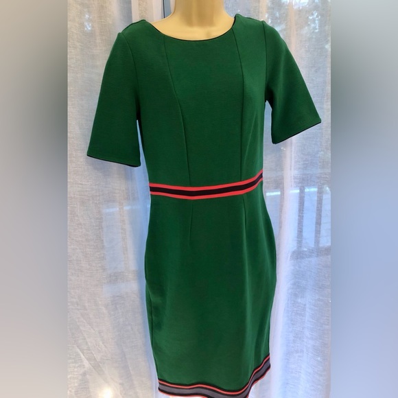 Boden dress size 6 US - gorgeous green with pink accent - Picture 6 of 7